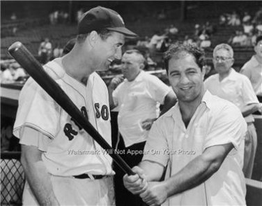 Ted Williams  with Rocky Marciano Rare Baseball Photo