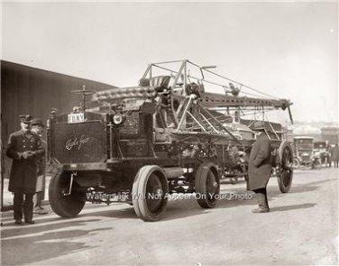 Antique New York Fireman Fire truck Department Firefighter N Y F D Heroes Photo