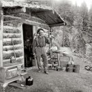 1900 Pikes Peak Colorado Gold Prospector Photo Log Cabin Home Rocky Mountains