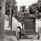 Rare Parcel Post Office Department U.S. Mail Man Postal Motorcycle Vehicle Photo