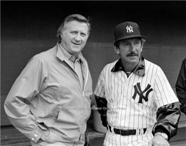 BILLY MARTIN GEORGE STEINBRENNER NEW YORK YANKEES MANAGER OWNER BASEBALL  PHOTO