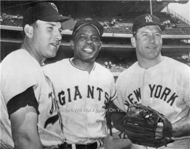 WILLIE MAYS MICKEY MANTLE HAMMERIN HARMON KILLEBREW BASEBALL WORLD SERIES PHOTO