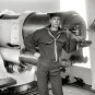 NAVY SHIP USS CHICAGO GIANT GUN PHOTO 1900 SAILORS UNIFORMS NAVAL ORDANCE