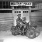 WW2 African American Colored Military Police Army Soldier Motorcycle 1942 Photo
