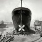 DRY DOCK STEAMBOATS WILLIAM E. COREY PHOTO 1905 VINTAGE CHICAGO SHIPS AMERICANA