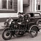 1936 THREE WHEEL HARLEY DAVIDSON POLICE BIKE TRIKE VEHICLE PHOTO OFFICER COPS