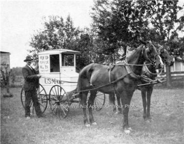 U.S. MAIL HORSE BUGGY POSTAL CARRIERS R.F.D. ROUTE MAILMAN PHOTO OFFICE POSTMAN