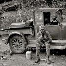 West Virginia Coal Miner 1938 Photo Dust Mining Shafts Black Lung Vintage Truck