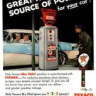 TEXACO SKY CHIEF GASOLINE AD PHOTO NOSTALGIC METAL SIGNS GAS PUMPS AUTOMOBILES