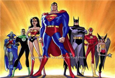 Justice League Cartoon Super Heros Poster 13 x 19
