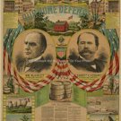 POSTER PHOTO WILLIAM MCKINLEY REPUBLICAN CANDIDATE FOR PRESIDENT UNITED STATES