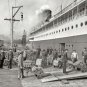 Great Lakes Michigan Steamer Ship 1905 Photo Copper Long Shoreman Dock Workers