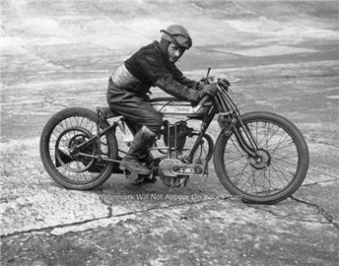 VINTAGE NOSTAGLIC LOOKING NORTON BRITISH MOTORCYCLE RACER BLACK & WHITE PHOTO