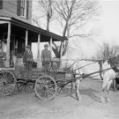 OLD WOODEN COUNTRY STORE BLACK & WHITE PHOTO 1914 HORSE WAGON FORD MODEL T COKES