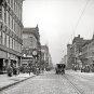 TOLEDO OHIO SUMMIT STREET PHOTO 1909 NOSTALGIC ANTIQUE AUTOMOBILES COBBLE STONE