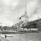 VINTAGE PASSENGER STEAMSHIP THE SS PROTEUS DOCKS IN NEW ORLEANS PHOTO 1903
