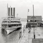 VINTAGE PASSENGER STEAMSHIP THE NEW YORK ON HUDSON RIVER ALBANY DOCKS PHOTO 1906