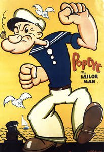 Popeye the Sailor Man  Poster Photo Nostalgia 13 x 19