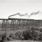 Chicago And Northwestern Railroad Train Steam Coal Locomotive Iowa Bridge Photo