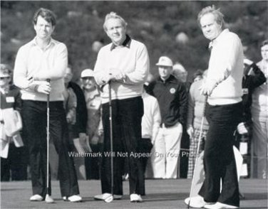 JACK NICKLAUS ARNOLD PALMER TOM WATSON AMERICAN PROFESSIONAL GOLF PHOTO