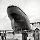 Vintage Michigan Ship Yard Workers Builder Great Lakes Steamship Freighter Photo