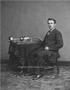 THOMAS EDISON AMERICAN INVENTOR SCIENTIST BUSINESSMAN PHOTO