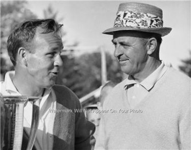 ARNOLD PALMER SAM SNEAD 1961 PHOTO GOLF PROFESSIONAL AUGUSTA THE MASTERS