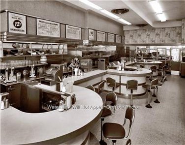 Old Hamburger Hot Lunch Drug Store Counter Coke Pepsi The Blue Bell Diner Photo