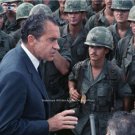 37TH PRESIDENT RICHARD M NIXON VIETNAM WAR VETERANS PHOTO DAY MILITARY SOLDIERS