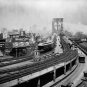 NEW YORK CITY PHOTO 1903 BROOKLYN BRIDGE TERMINAL BIG APPLE STREET CARS TRAINS