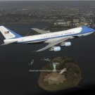 STATUE OF LIBERTY PRESIDENTS AIR FORCE ONE JET PHOTO WHITE HOUSE IN THE SKY