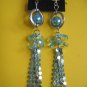 =NEW= Fashion Earrings For Ladies: Blue tone metal/beads