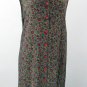 April Cornell Dress Red Blue Green Sleeveless Button Down - Size M