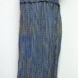 April Cornell Dress Sz M Turquoise Blue Yellow Striped Plaid Tank Dress