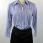 LAUREN Ralph Lauren Purple and Green Striped 100% Cotton Dress Career Shirt sz s