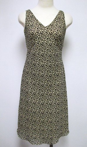 Ann Taylor Factory Dress sz 0 Ivory Black Polka Dot Shift Career Dress