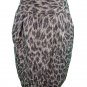Adrienne Vittadini Metallic Leopard Print Pencil knee length Skirt size 10