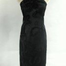 Laundry by Shelli Segal Black Embroidered Strapless w/neck tie Dress. Sz. 6