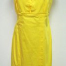 Calvin Klein Dress 10 Primary Sunny Yellow Shift Tank Dress Cotton Blend