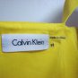 Calvin Klein Dress 10 Primary Sunny Yellow Shift Tank Dress Cotton Blend