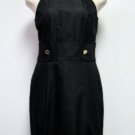 Adrienne Vittadini Jumper Denim Blue Dress With Gold Buttons