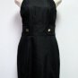 Adrienne Vittadini Jumper Denim Blue Dress With Gold Buttons