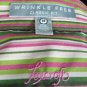Foxcroft Wrinklefree Pink Kelly Green long Sleeve Cotton blend Button down sz 14