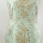 Jessica Howard Petite Sz 6P Turqouise Green and Tan Floral Print Dress