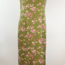 April Cornell For Cornell Trading Sz Small Pink Green Floral Tie Back Maxi Dress