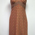 Ann Taylor Petites Dress 2p Orange Brown Shift Silk Dress