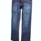 True Religion Becky 32x31 Stretch Low RIse Dark/Medium Blue Summer Jeans Sz 27
