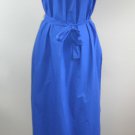 J Crew Sz XXS Brilliant Blue Strapless Maxi Dress with Belt NWOT