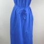 J Crew Sz XXS Brilliant Blue Strapless Maxi Dress with Belt NWOT