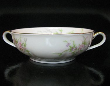 2 Haviland Theodore Rosalinde China New York Cream Soup Bowl w/ Handles.4 7/8".